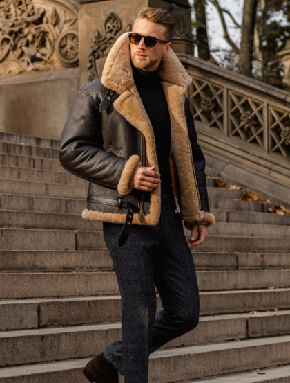 Suede faux fur coat wholesale clothing product