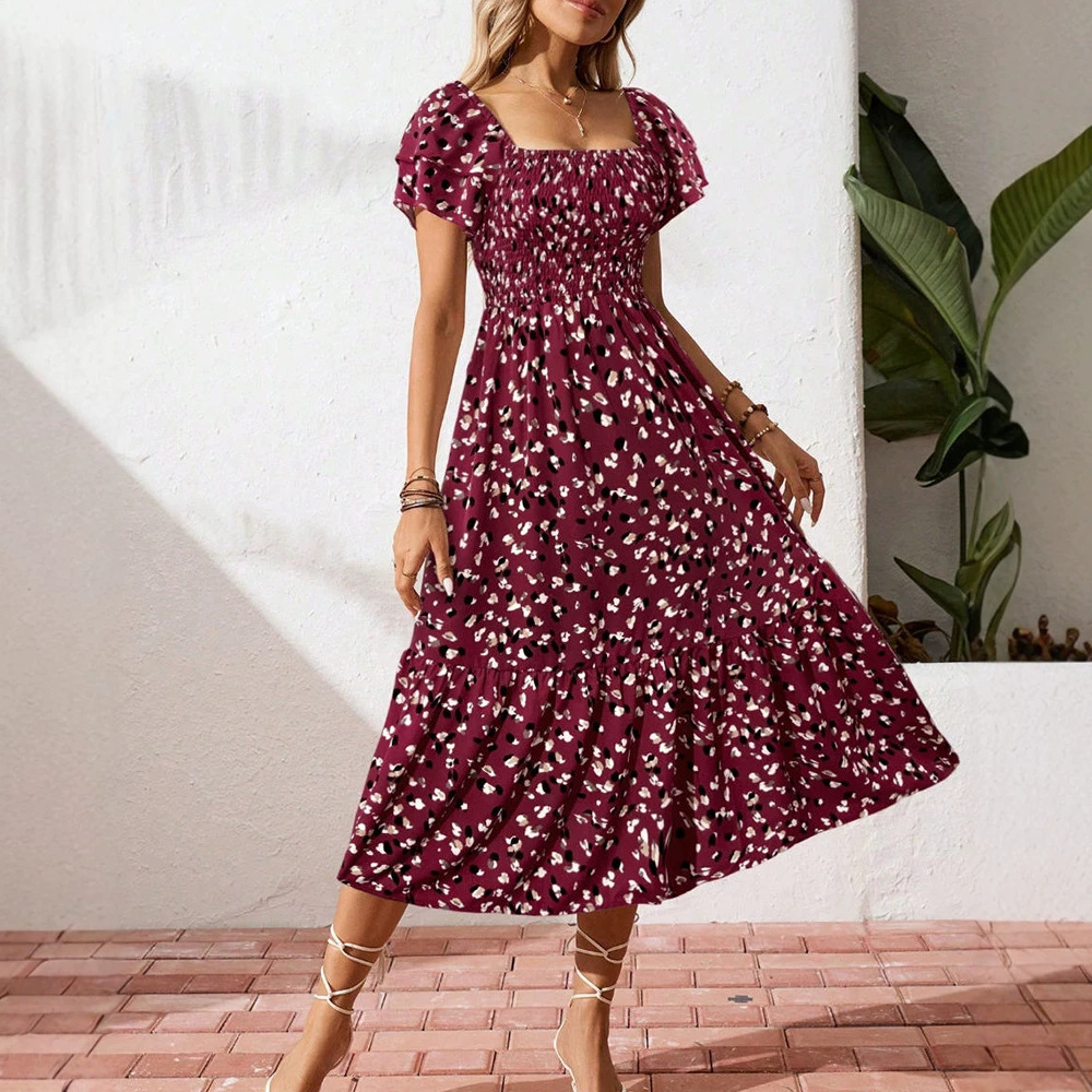 Sexy Ruffled Floral Dress
