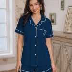 Loungewear collared cardigan pajamas gallery image 3