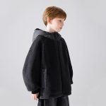 Boys’ padded and thick lamb wool coat gallery image 3
